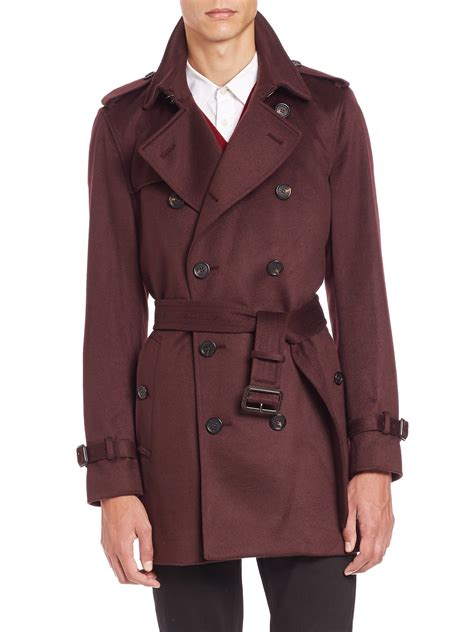 burberry burgundy trench coat men|used burberry trench coat men.